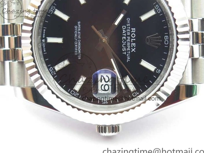 MiroTime 0414 DateJust 41MM 126334 904L SS VRF 1:1 Best Edition Black Dial Stick Markers on SS Jubilee Bracelet A Trendy 2901